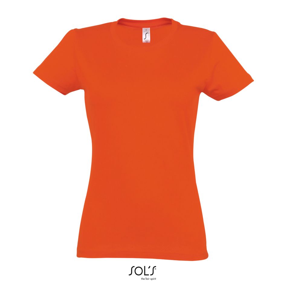 Camiseta Mujer Cuello Redondo SOL'S Imperial WOMEN NARANJA