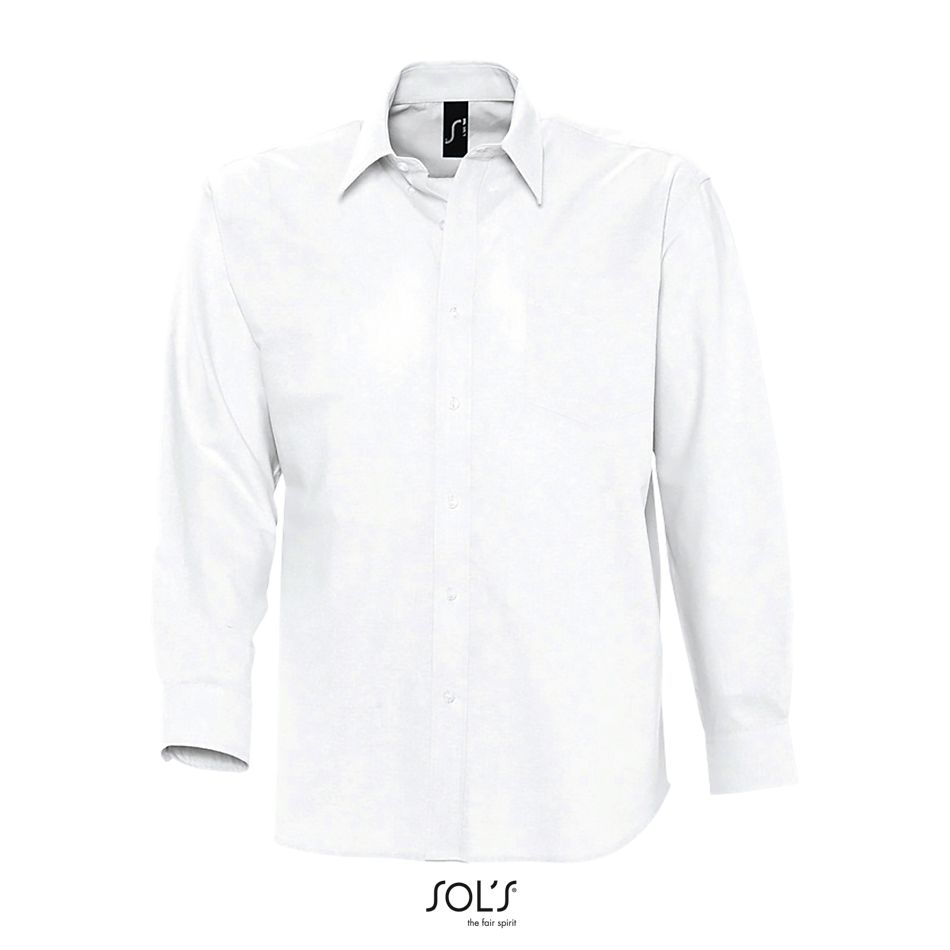 Camisa Hombre Oxford Manga Larga SOL'S BOSTON BLANCO