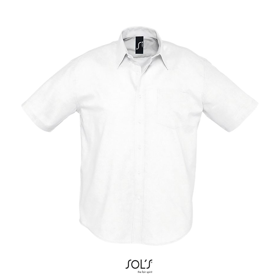 Camisa Oxford Hombre Manga Corta SOL'S BRISBANE BLANCO