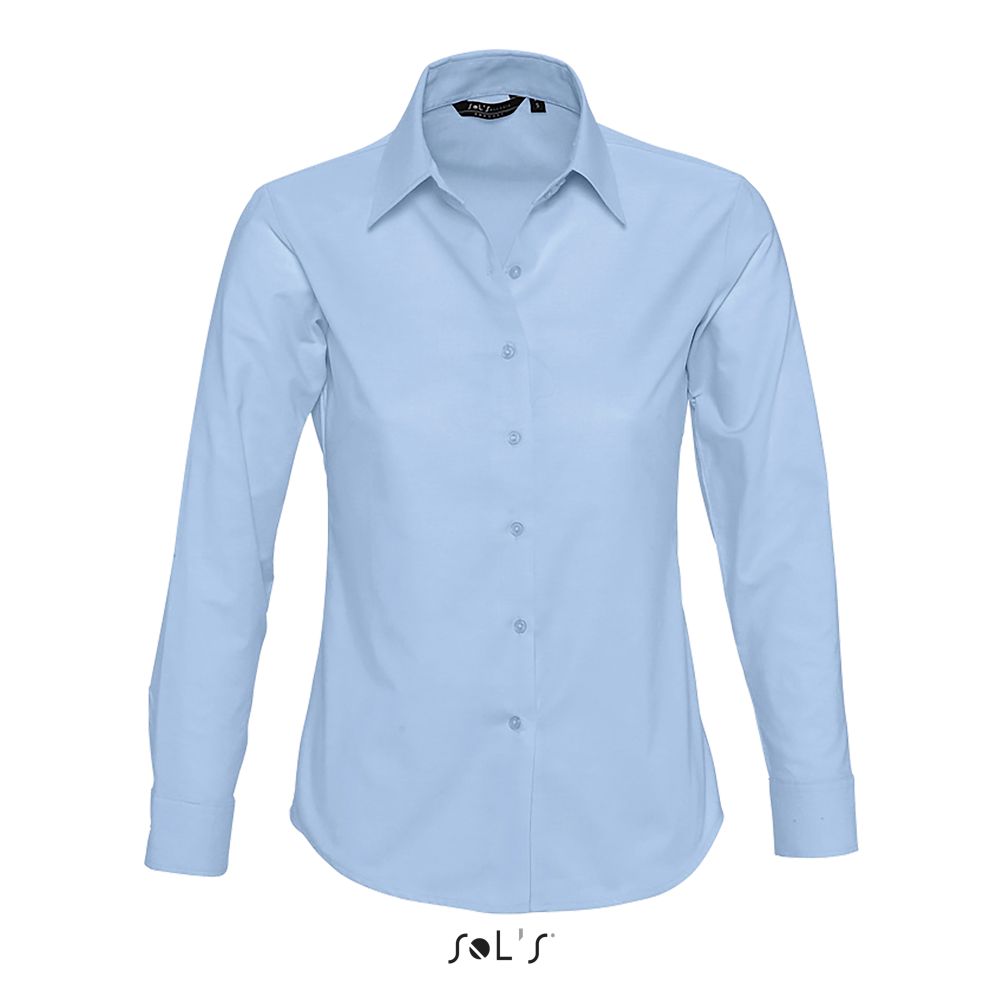 Camisa Oxford Mujer Manga Larga SOL'S EMBASSY AZUL CIELO