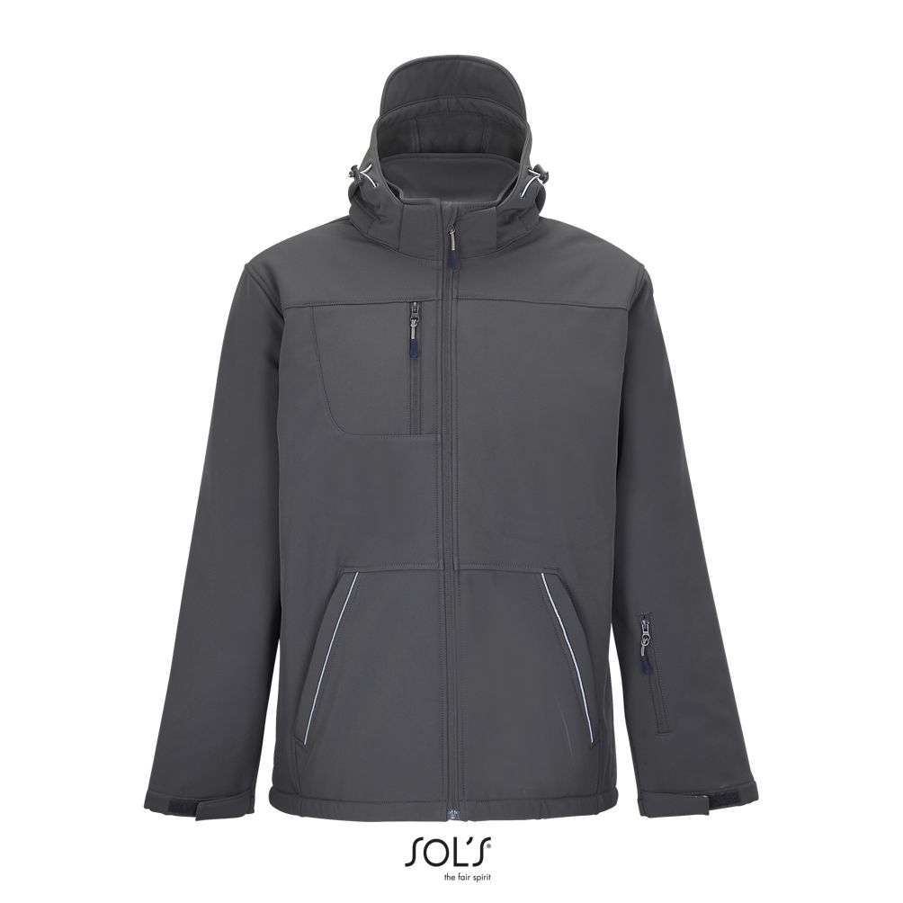 Chaqueta Softshell Hombre Acolchada SOL'S ROCK MEN ANTRACITA