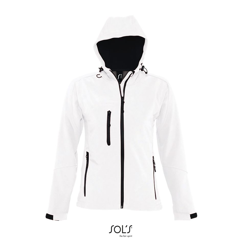 Softshell Con Capucha Para Mujer SOL'S REPLAY WOMEN BLANCO