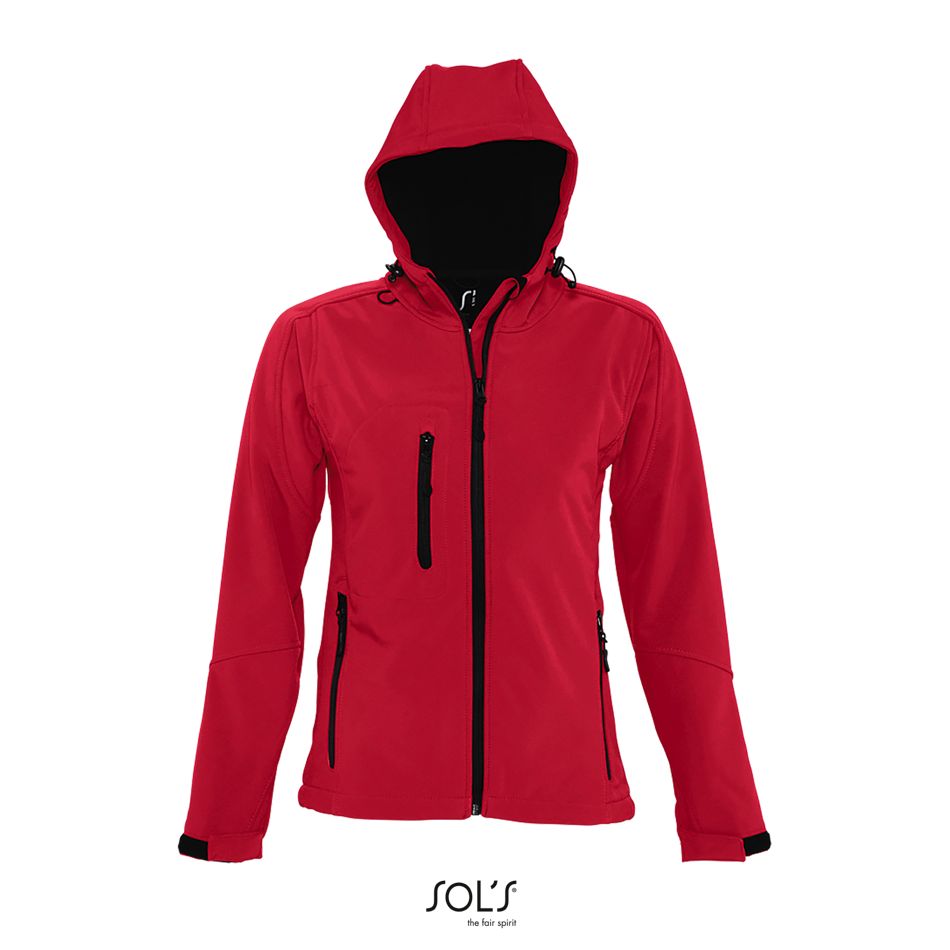 Softshell Con Capucha Para Mujer SOL'S REPLAY WOMEN ROJO CHILI