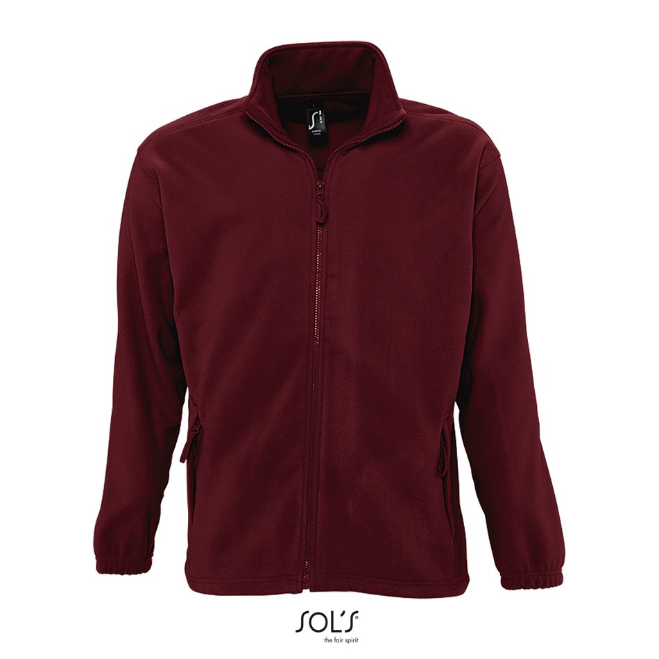 Chaqueta Con Cremallera Para Hombre SOL'S NORTH BURDEOS