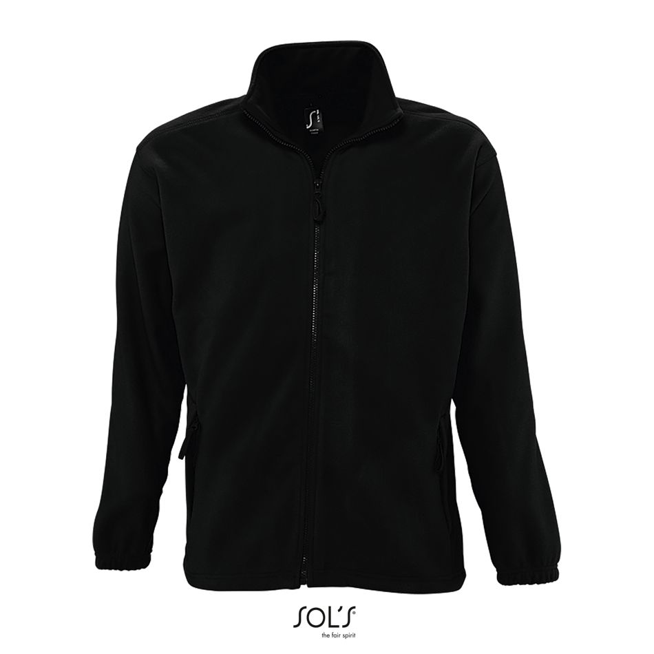 Chaqueta Con Cremallera Para Hombre SOL'S NORTH NEGRO