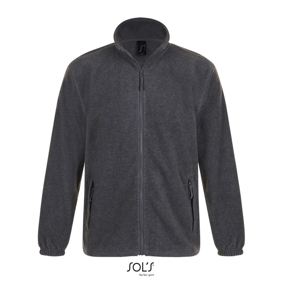 Chaqueta Con Cremallera Para Hombre SOL'S NORTH GRIS MEZCLA