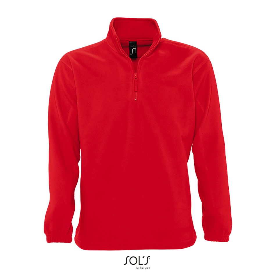 Polar Unisex Media Cremallera SOL'S NESS ROJO