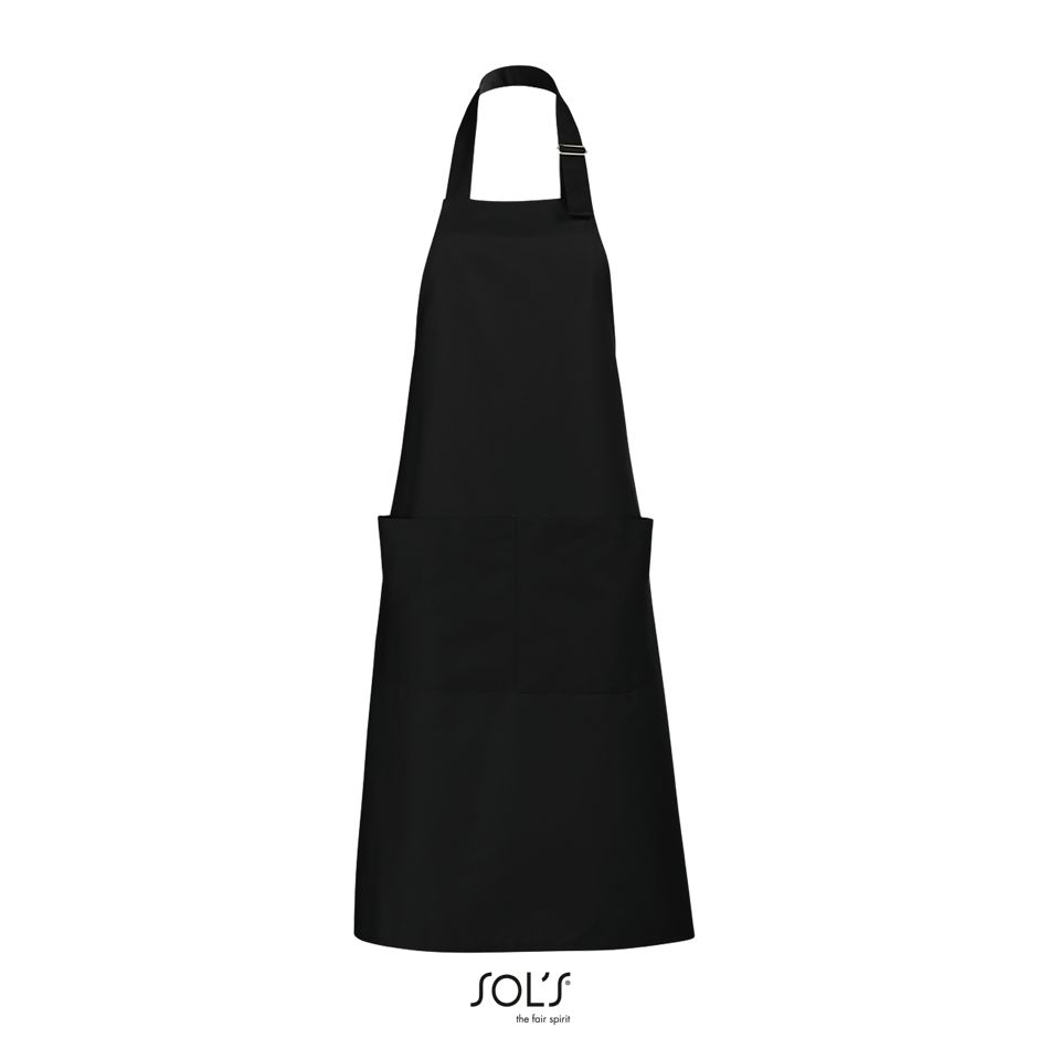 Delantal Largo Con Bolsillos SOL'S GALA NEGRO