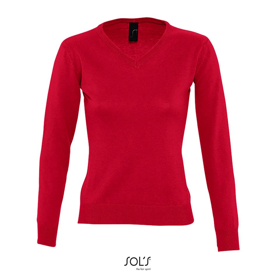 Jersey De Cuello Pico Para Mujer SOL'S GALAXY WOMEN ROJO
