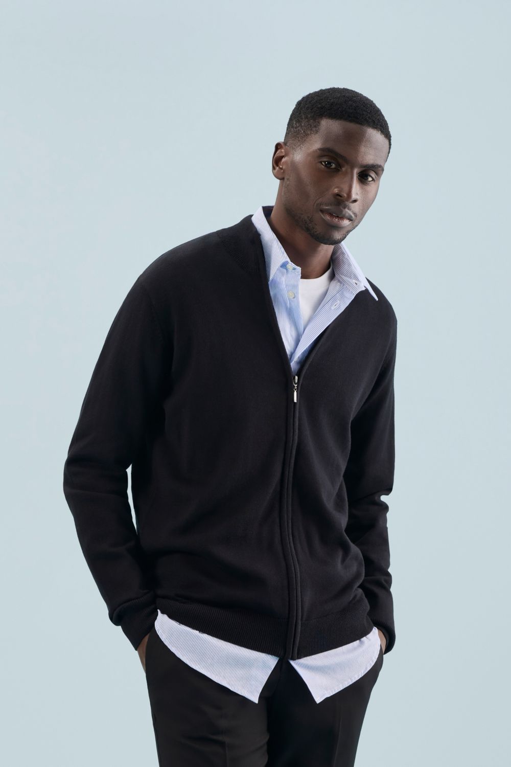 Chaqueta de punto con cremallera para hombre Gordon