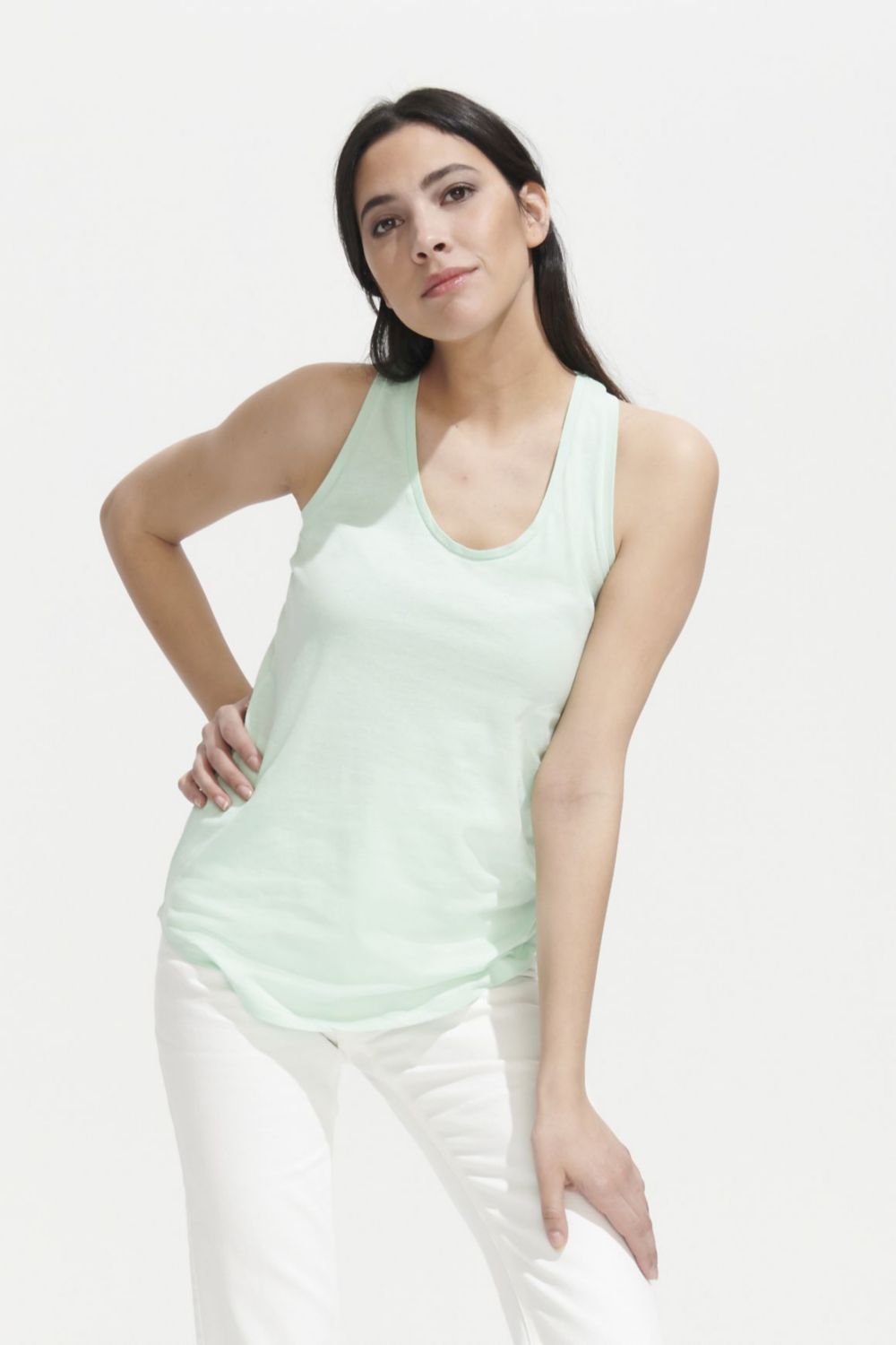 Camiseta mujer sin mangas Moka