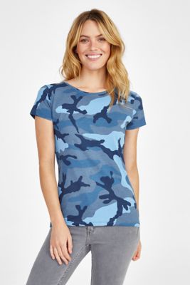 Blue camo 2025 shirt womens