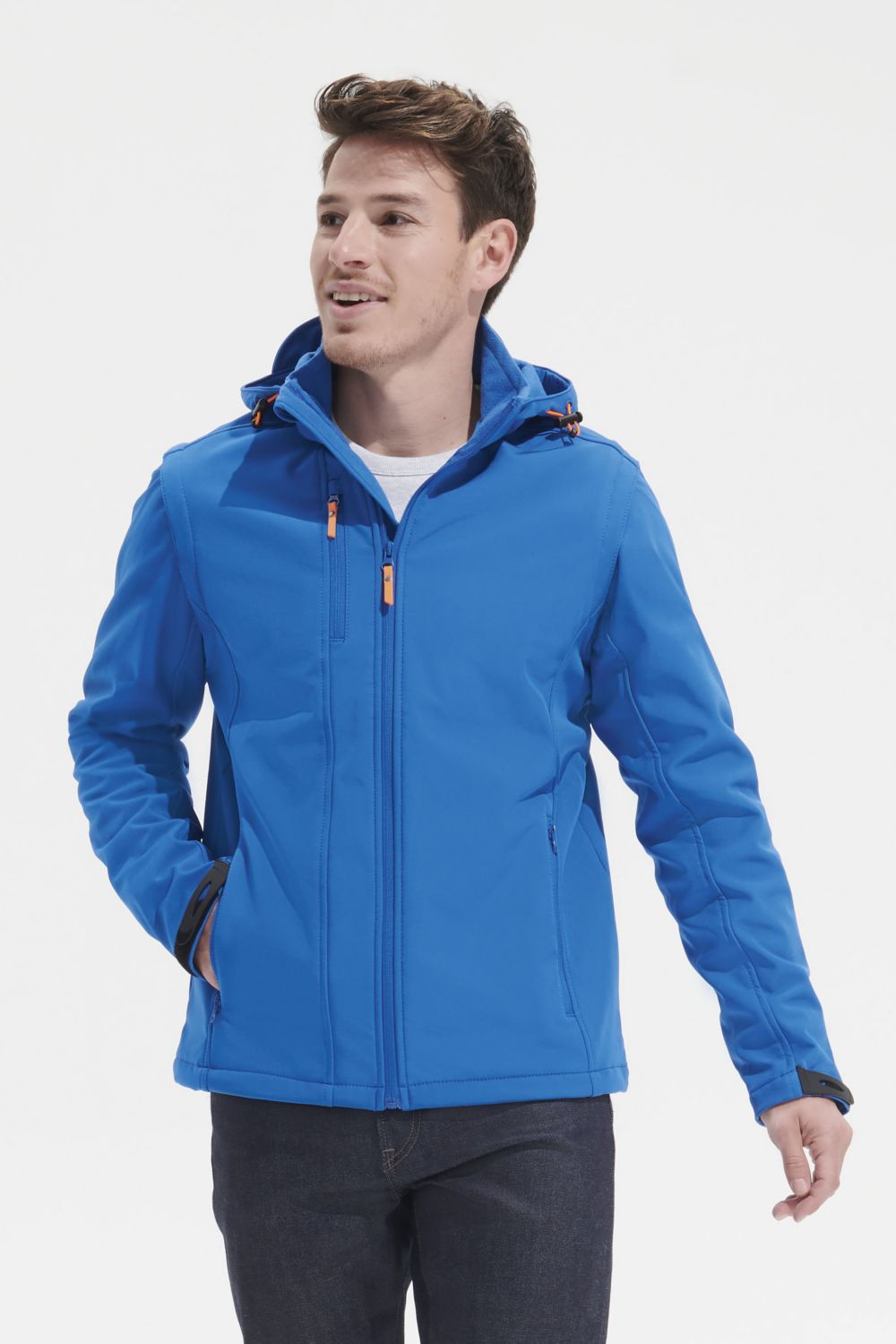 Softshell con capucha y mangas extraibles Transformer
