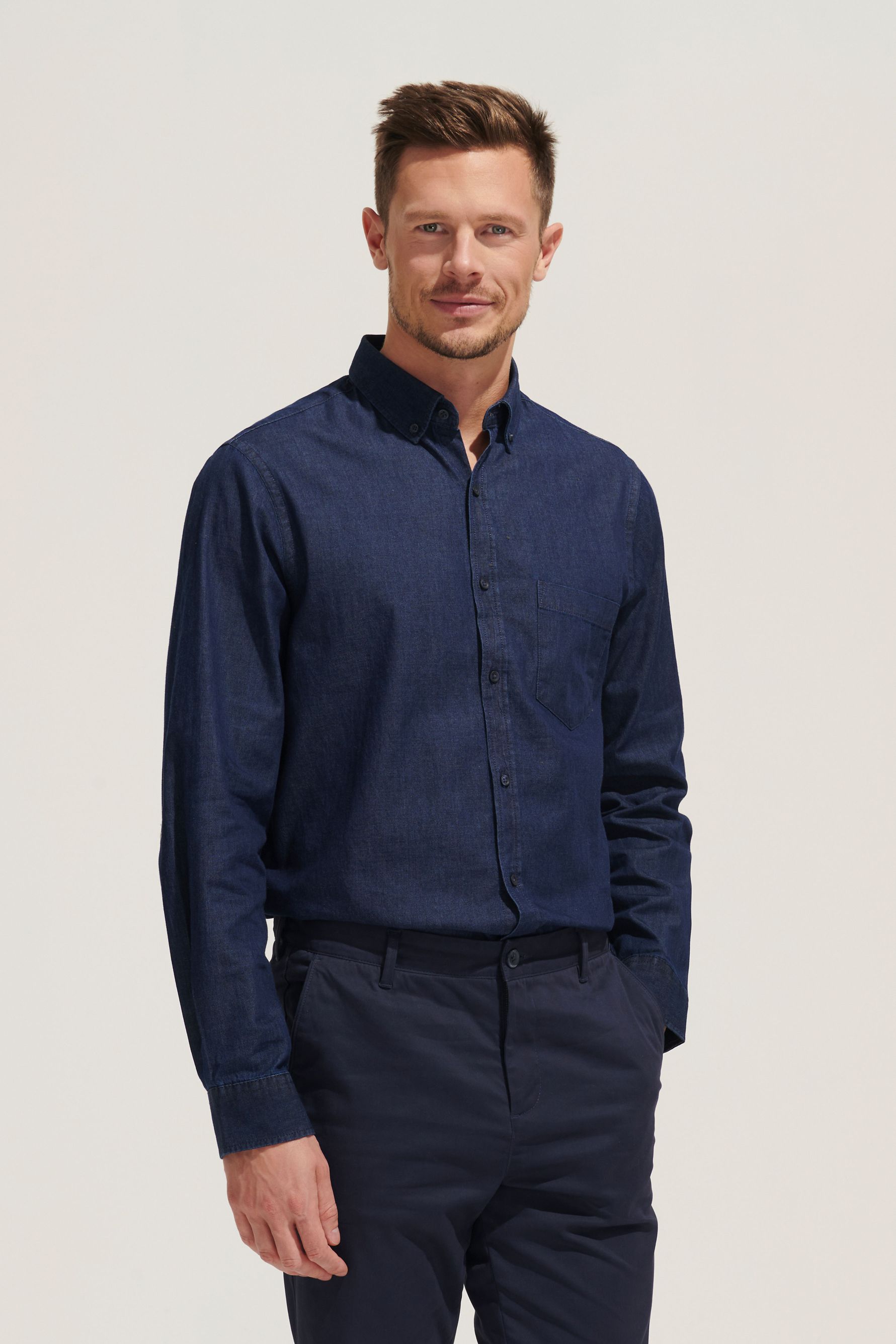  Sols Camisa De Denim De Hombre SOL'S BARRY MEN