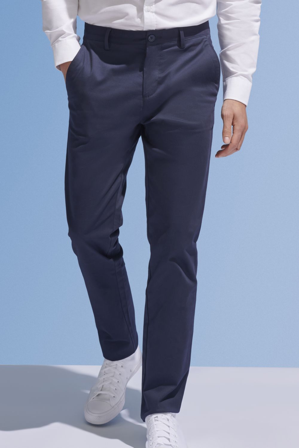 Pantalones elásticos de satén para hombre Jared