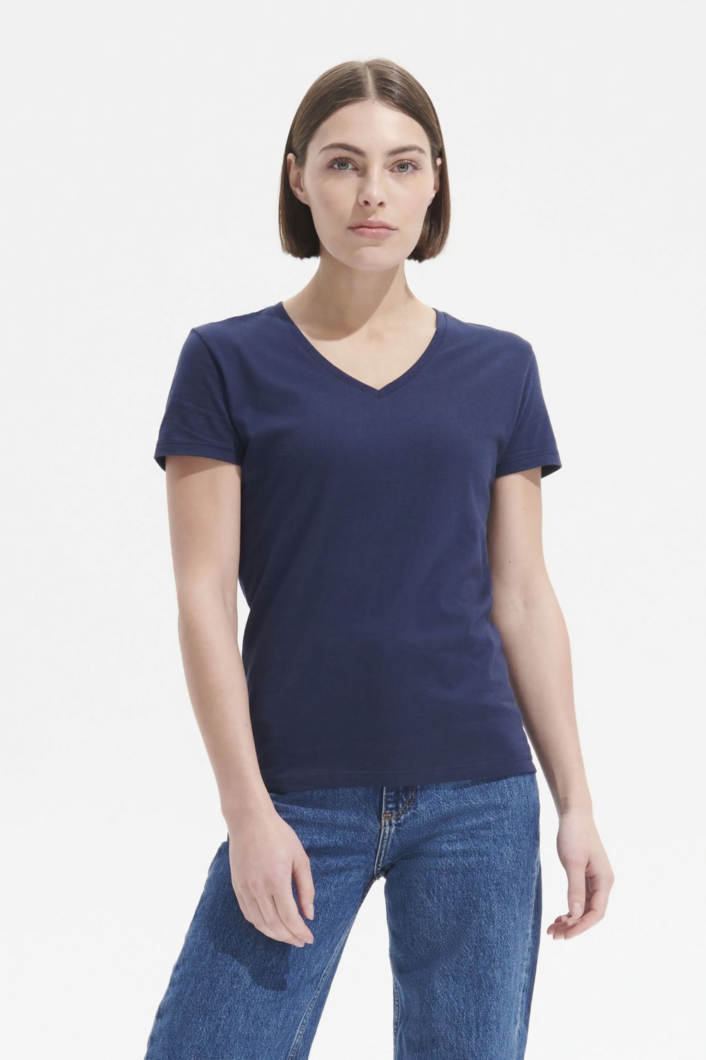 Camiseta de cuello pico para mujer Imperial V