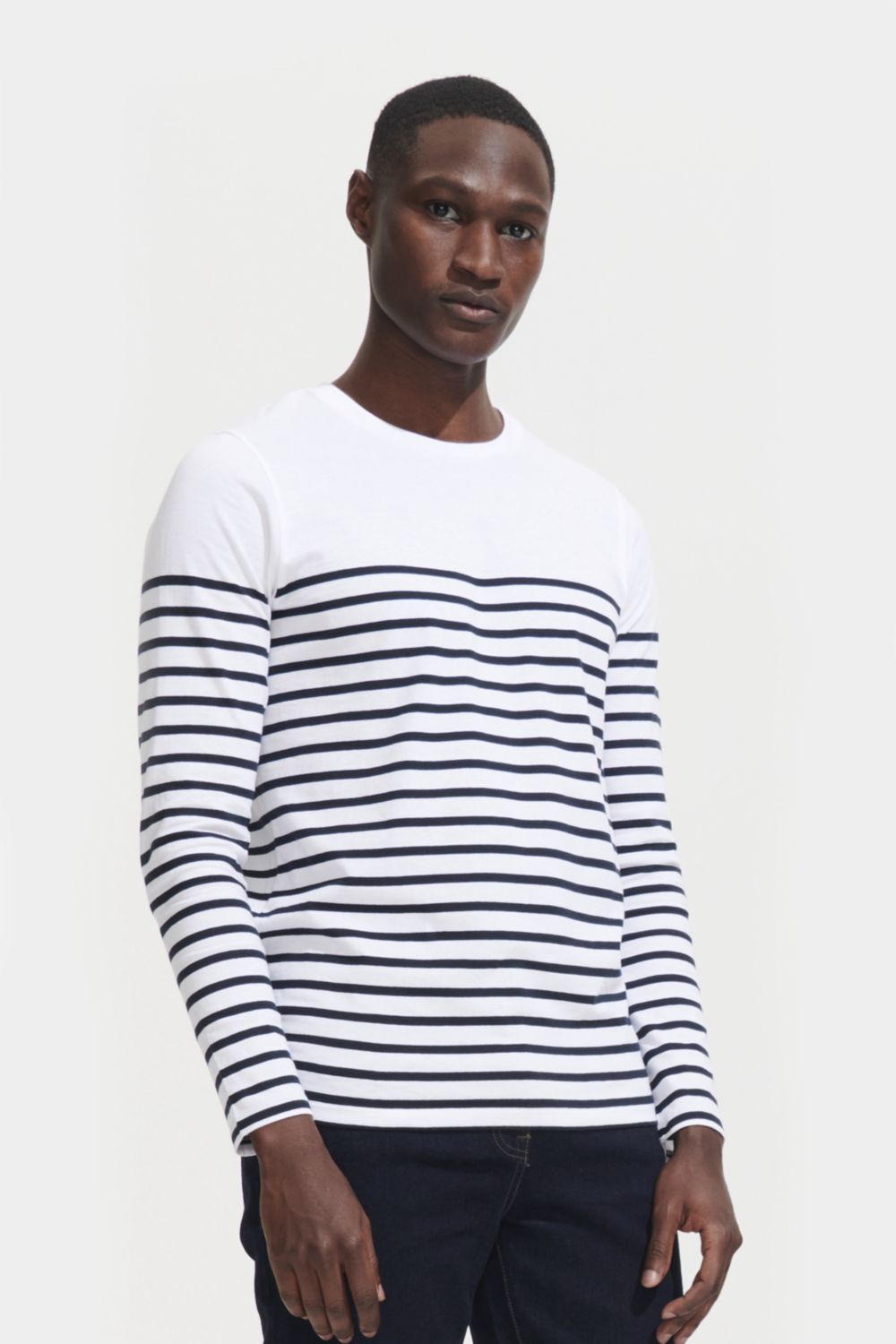 Camiseta rayada de manga larga para hombre Matelot Lsl