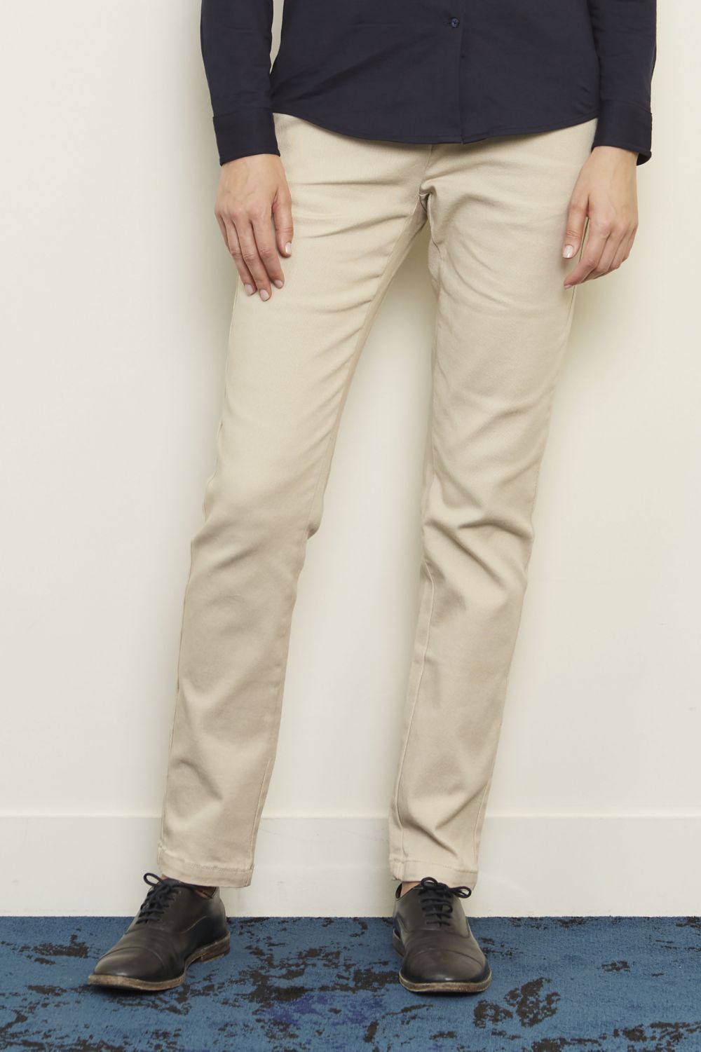 Pantalones chinos con cintura elástica para mujer Gustave