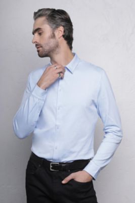 MEN'S MERCERISED JERSEY SHIRT<br/><p>Made of premium cotton, this shirt is ideal for a casual and smart look. Its extremely smooth and soft jersey knit offer the comfort of a T-shirt and the elegance of a shirt.</p> NEOBLU BALTHAZAR MEN