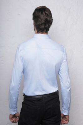 MEN'S MERCERISED JERSEY SHIRT<br/><p>Made of premium cotton, this shirt is ideal for a casual and smart look. Its extremely smooth and soft jersey knit offer the comfort of a T-shirt and the elegance of a shirt.</p> NEOBLU BALTHAZAR MEN