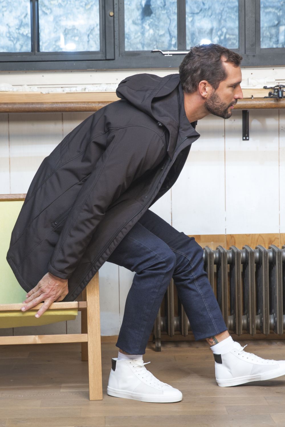 Chaqueta larga softhsell para hombre Achille