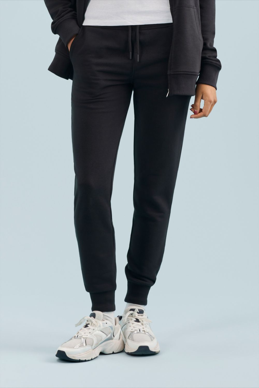 Pantalones de chándal de french terry para mujer Jet
