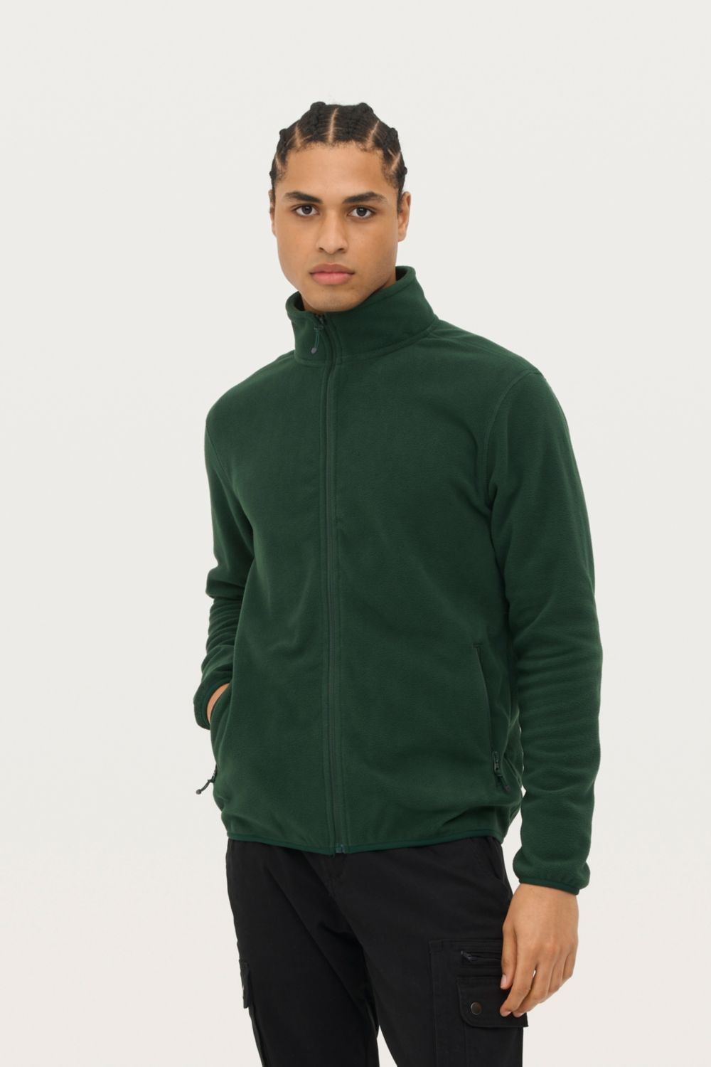 Chaqueta con cremallera de microfibra para hombre Factor