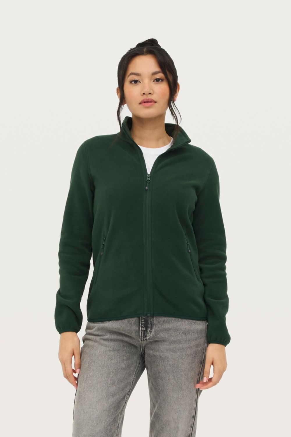 Chaqueta con cremallera de microfibra para mujer Factor