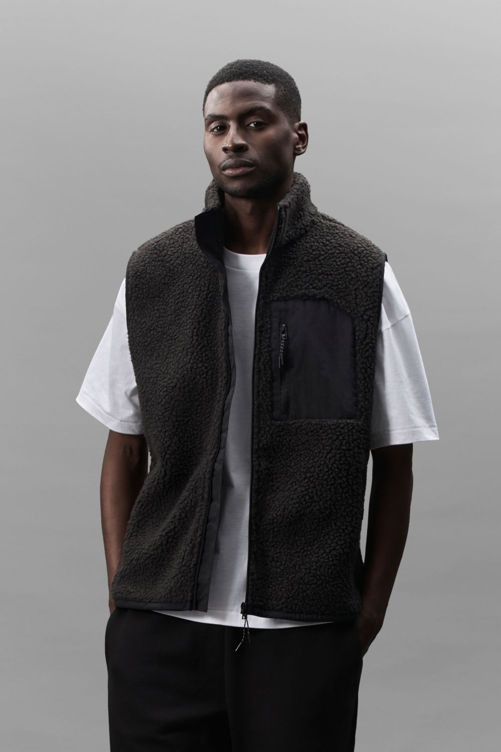 Chaleco unisex sherpa Fury Bw