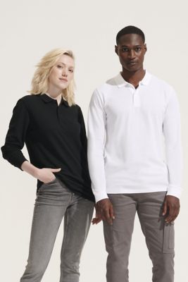 Polo Shirts Women Men Polo Shirts 100% Cotton Sport Long Sleeve