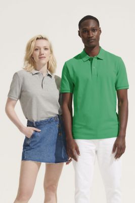 Long-sleeve organic cotton jersey polo, Le 31