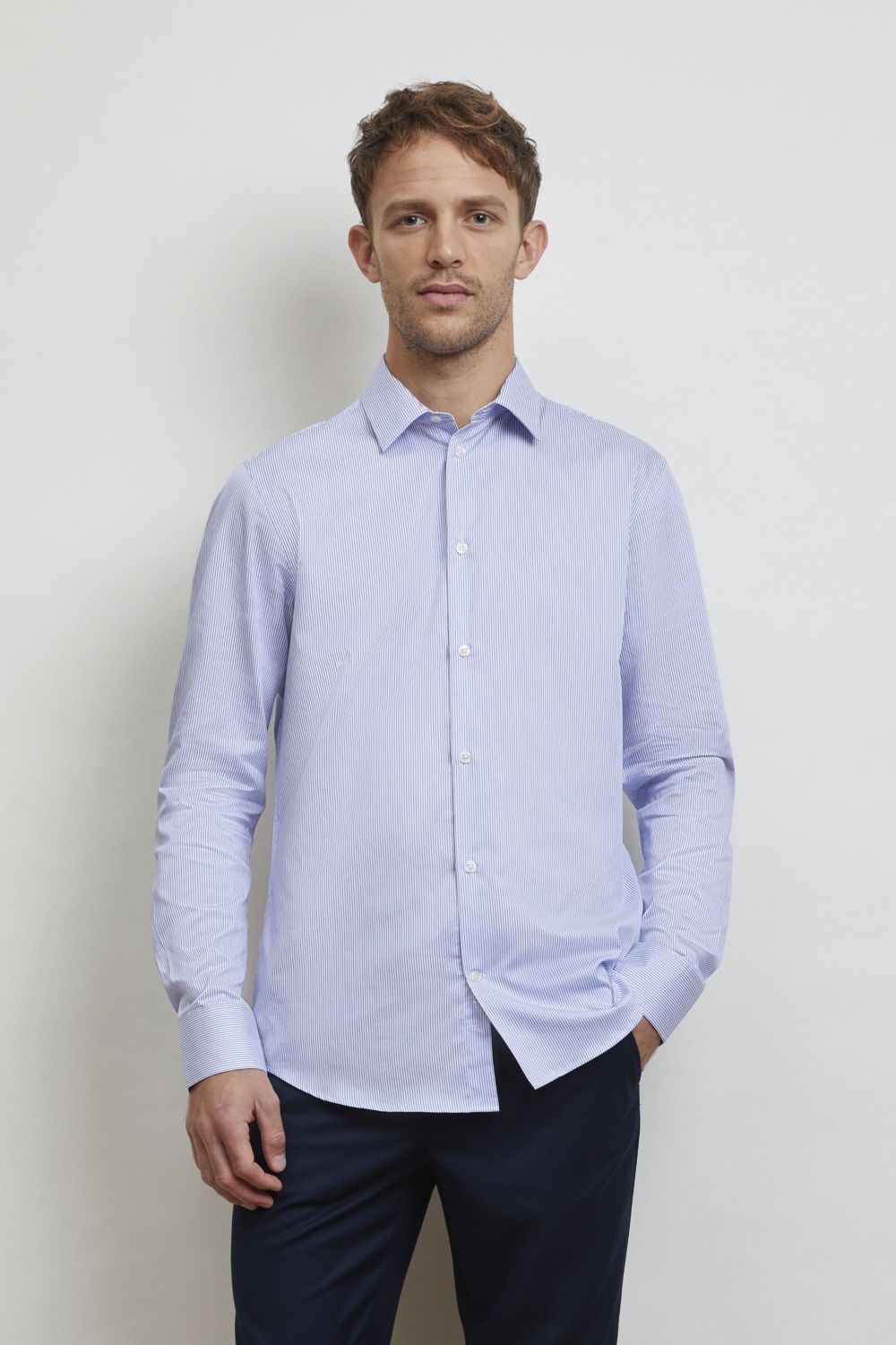 Camisa de rayas hombre de fácil cuidado Baptiste