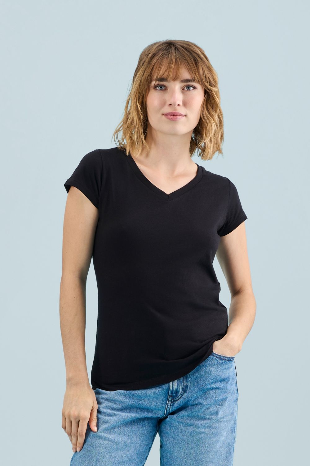 Camiseta mujer cuello pico Moon