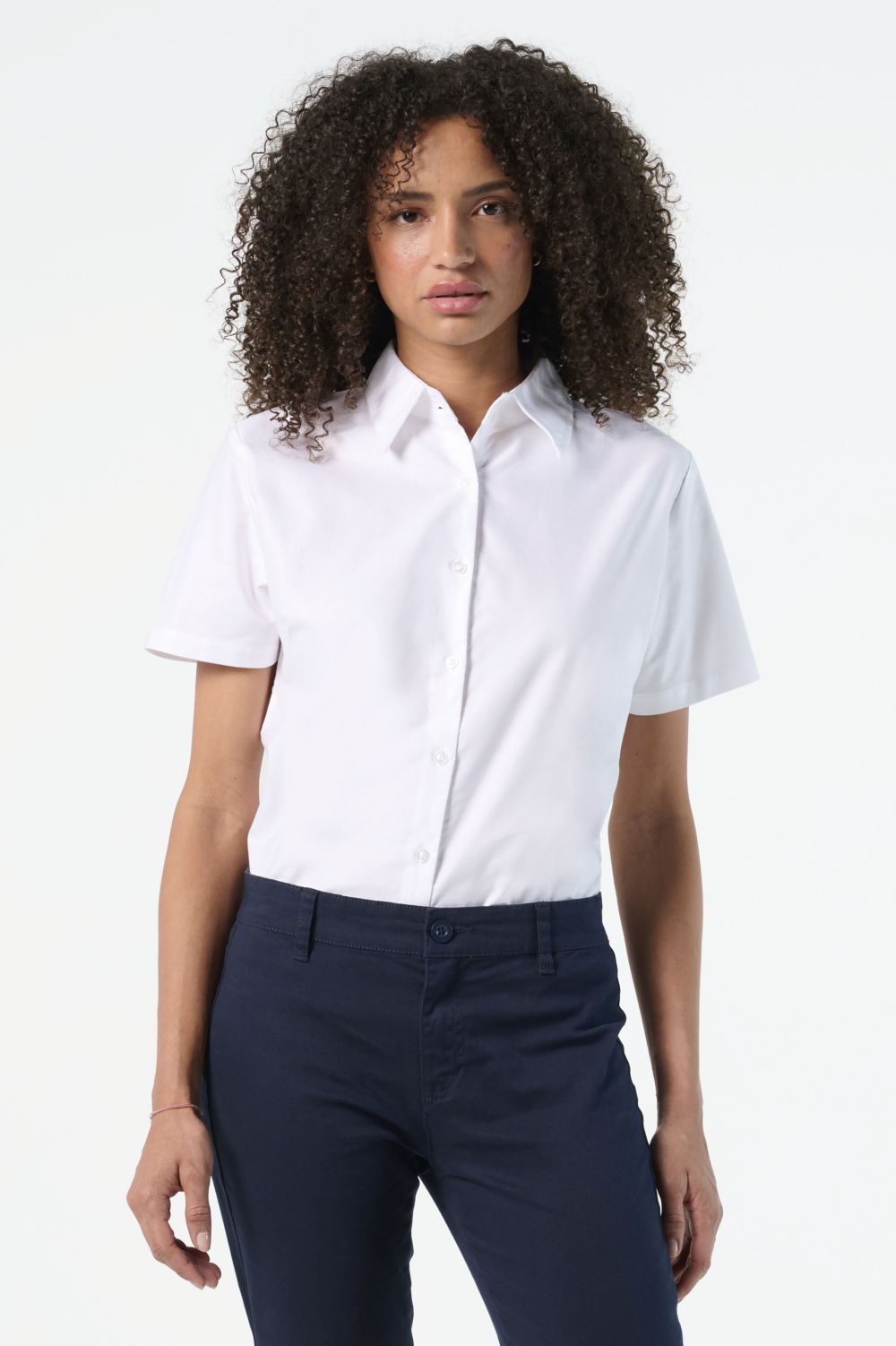 Camisa oxford manga corta para mujer Elite