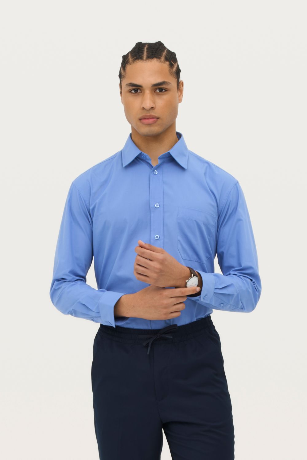 Camisa popelín manga larga para hombre Baltimore