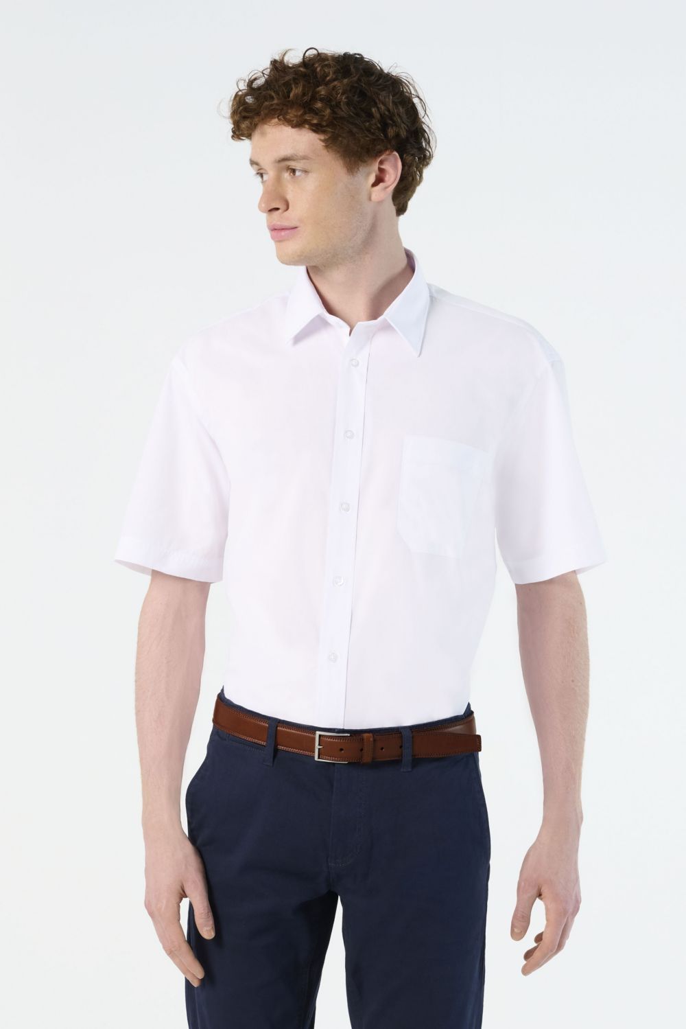 Camisa popelín manga corta para hombre Bristol