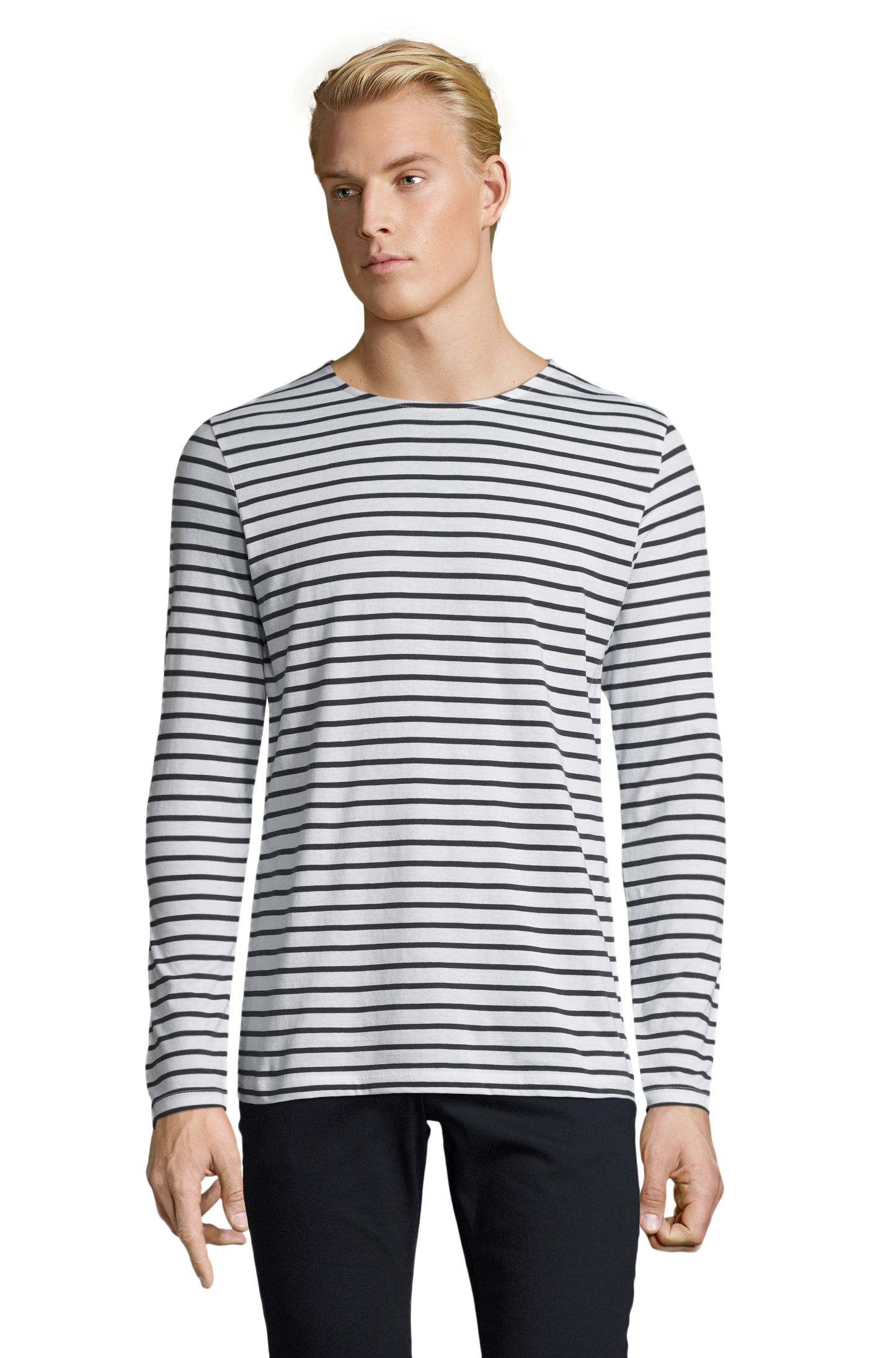 SOL'S MARINE MEN — Branco / Azul marinho Frente