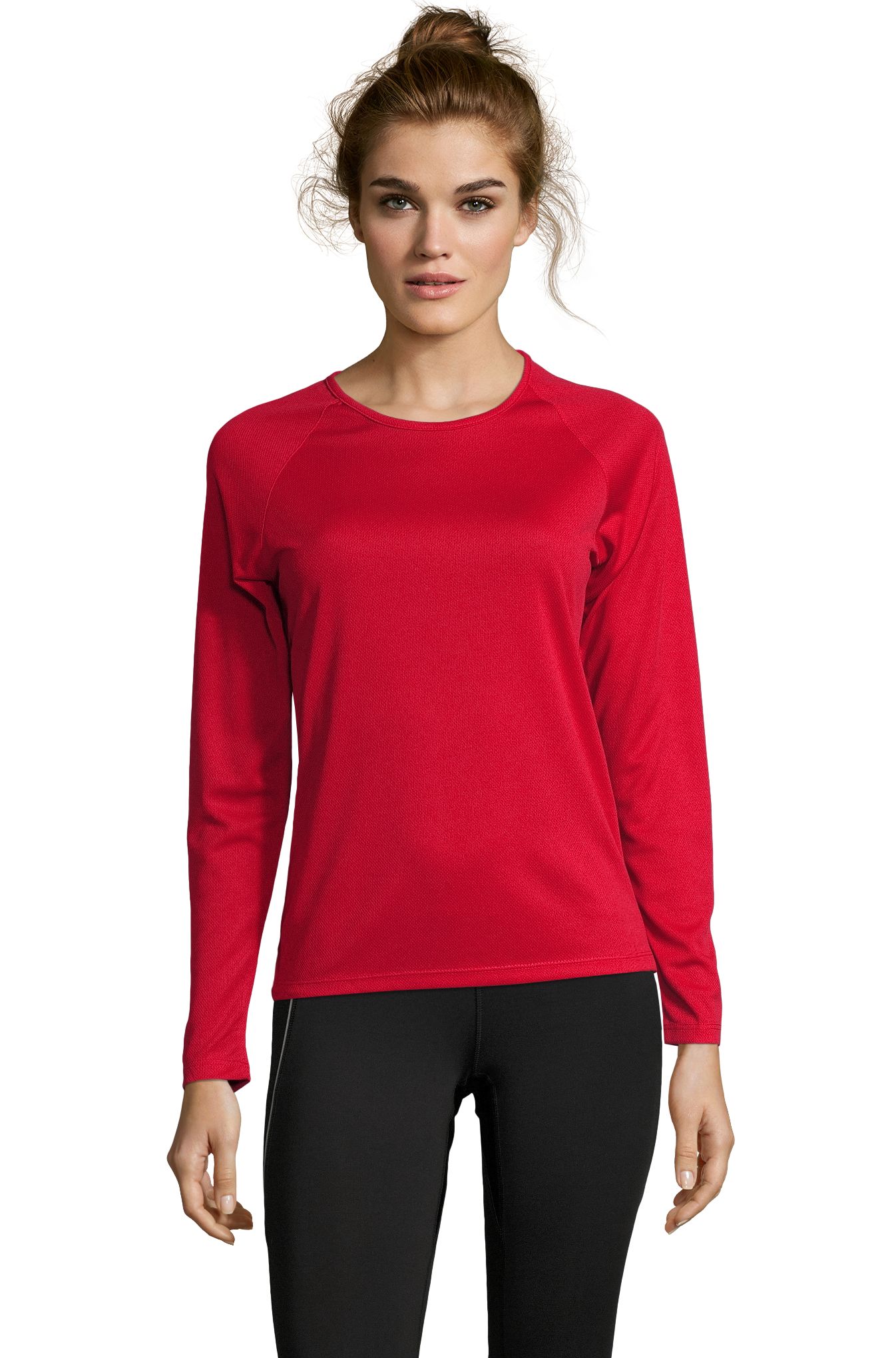 SOL'S SPORTY LSL WOMEN — Vermelho Frente
