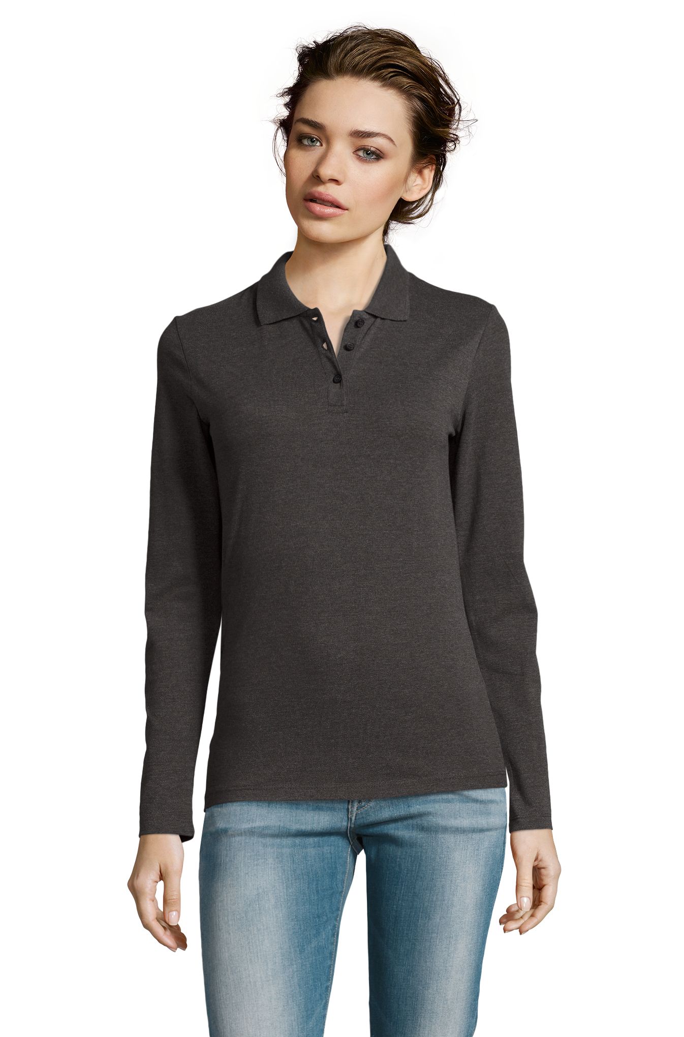 SOL'S PERFECT LSL WOMEN — Antracite matizado Frente